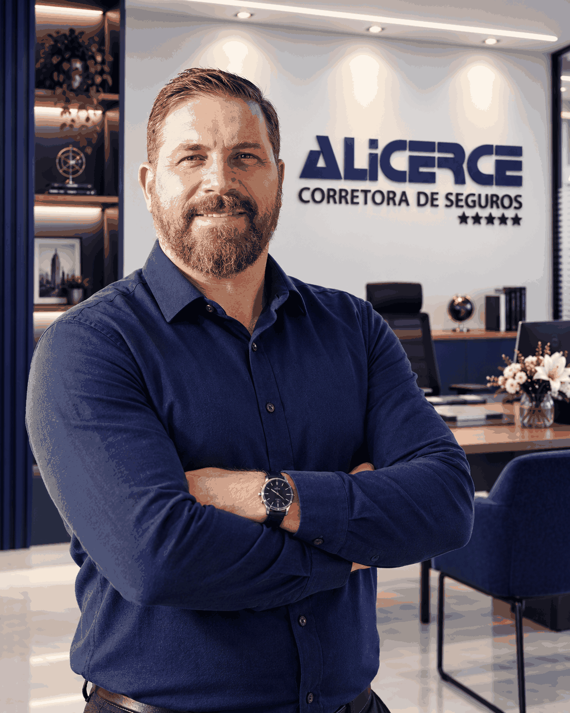 Atendimento Alicerce Corretora de Seguros com o corretor